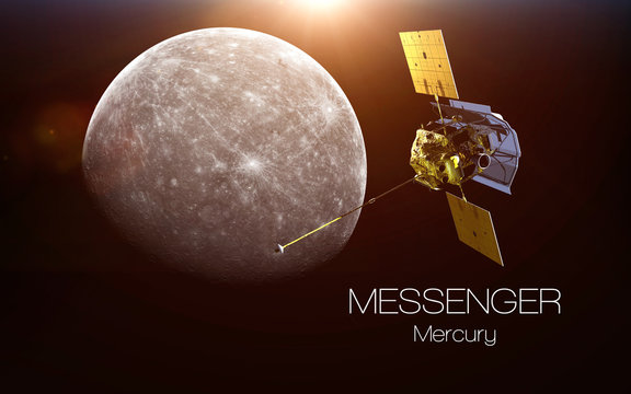 Mercury - Messenger spacecraft. This image elements furnished by NASA. - Powered by Adobe