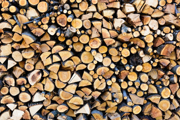 stack of wood background