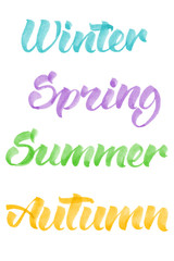 seasons calligraphy by brashpen