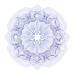 guilloche decorative element for design certificate, diploma and bank note