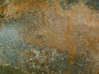 Old brown rusty metal plate is aged and corroded. metallic  background. texture of grungy frame and...