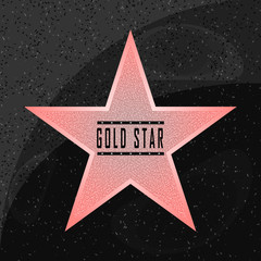 Walk of fame star on the granite floor