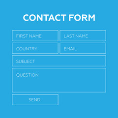 Contact form. Web element