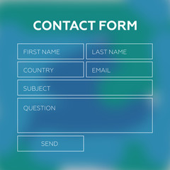 Contact form. Web element