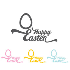 vector Happy Easter Typographical Background.