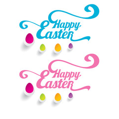 Fototapeta premium vector Happy Easter Typographical Background.