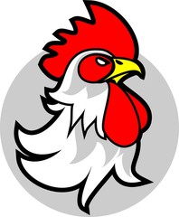 rooster head emblem