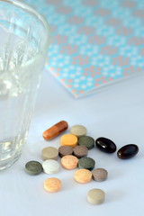 medicine and supplements and medicine notebook