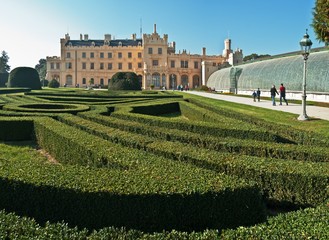 Castel Lednice II., park, garden, editorial photo