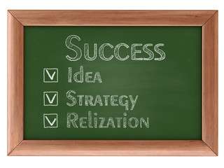 Blackboard with Success. Image with clipping path