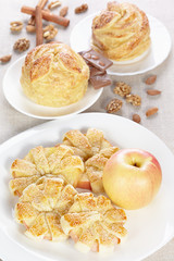 Apples baked in puff pastry