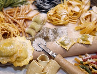 Fototapeta na wymiar pasta made at home by a good housewife