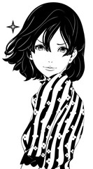 黒髪の女性 / ファッション / 自信