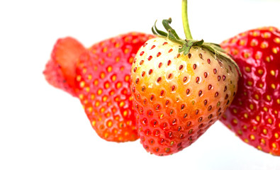 Strawberry on white background