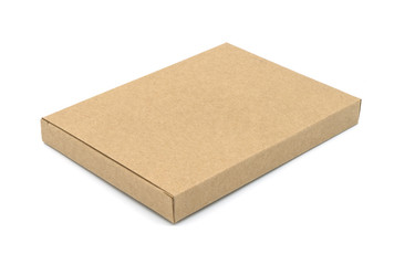 Brown box  on white background.