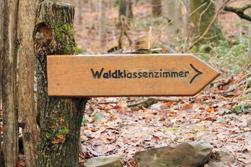 Schild Waldklassenzimmer