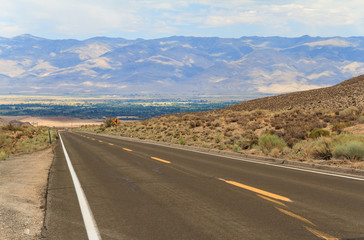 Road in Inyo National Forest Park, California, USA