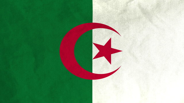 Close up of Flag of Algeria