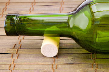 empty wine bottle with cork