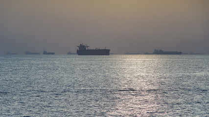 Tanker auf Reede