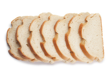 sliced bread isolated over white background