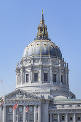 Obraz premium San Francisco City Hall is Beaux-Arts architecture and located i