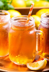 jar of lemon ice tea