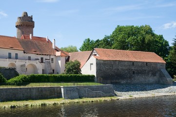 Castle Strakonice and river Otava in the Southern Bohemia,Czech Republic