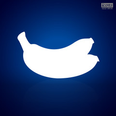 Banana icon  isolated on background.