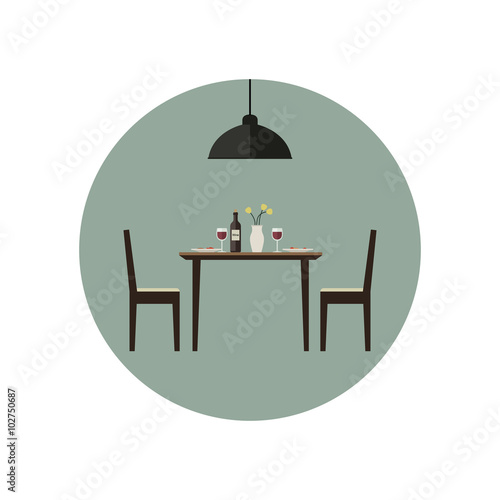 "Dining room icon." Stock image and royalty-free vector files on
