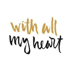 Hand drawn lettering poster