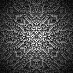 Vintage black background,seamless pattern