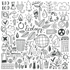 Hand drawn sketch elements set.