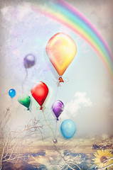 Colored balloons in the sky © Rosario Rizzo