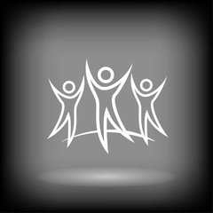 Pictograph of success team