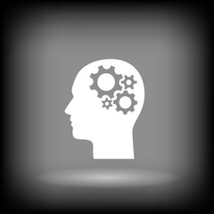 Pictograph of gear in head