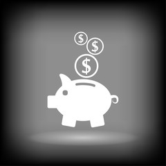 Pictograph of moneybox