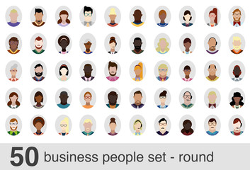 50 business people set - round © Daniel Berkmann