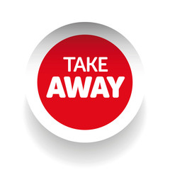 Take Away sticker vector