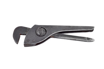 Adjustable gas wrench, isolated on white background