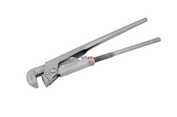 Adjustable gas wrench, isolated on white background