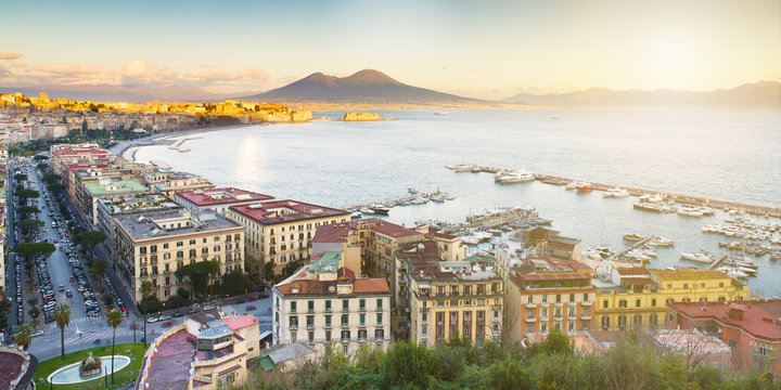 landscape of Naples in the morning