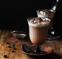 Homemade Irish Coffee with Whipped Cream