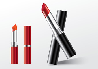 Obraz premium Realistic lipstick. Illustration on white background