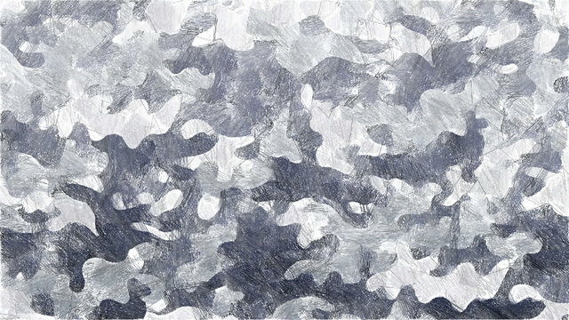 Abstract animated square strokes forms camouflage background. From white to cold gray color range.