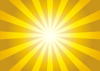 Yellow color burst - sun rays from center to sides - 102756897