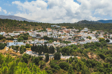 Panorama of the village Kritinia Rhodes. Greece