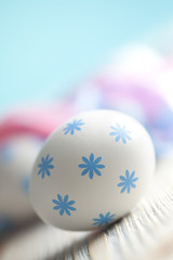 Easter egg on abstract background