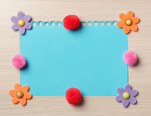 Sticker on a wooden surface.