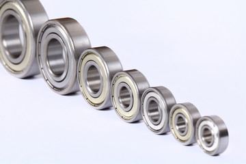 Industrial bearings on a white background
